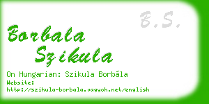 borbala szikula business card